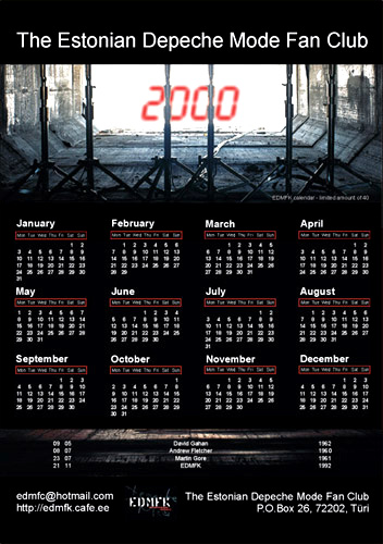 EDMFK kalender 2000